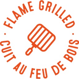 Flame grilled over wood fire